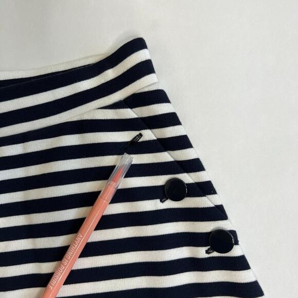 NWT Loft navy Blue striped skirt Sz S - Picture 6 of 6